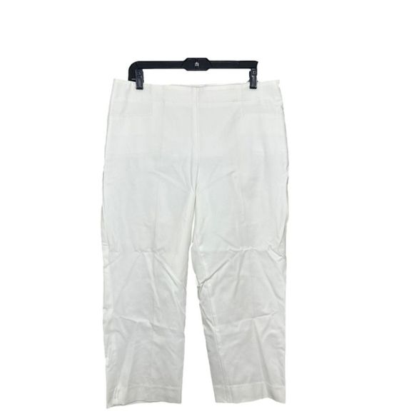 Talbots Womens White Straight Leg Heritage Fit Pants Size 12 - Picture 1 of 6